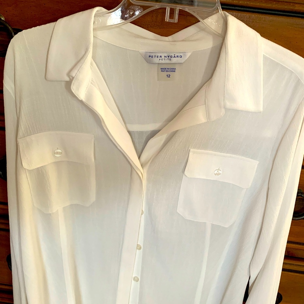 White Peter Nygard blouse